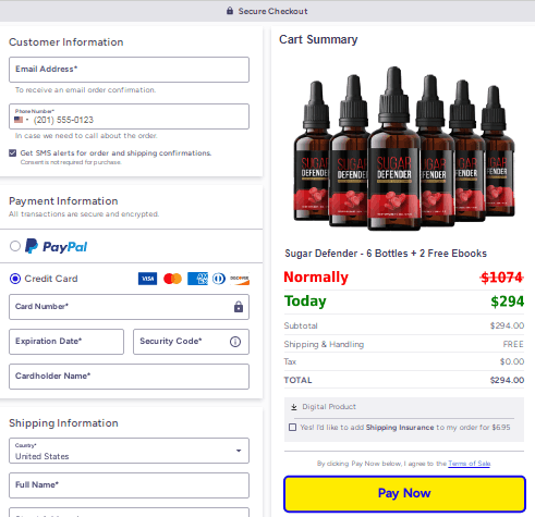 Sugar-Defender-Secure-Checkout-Page
